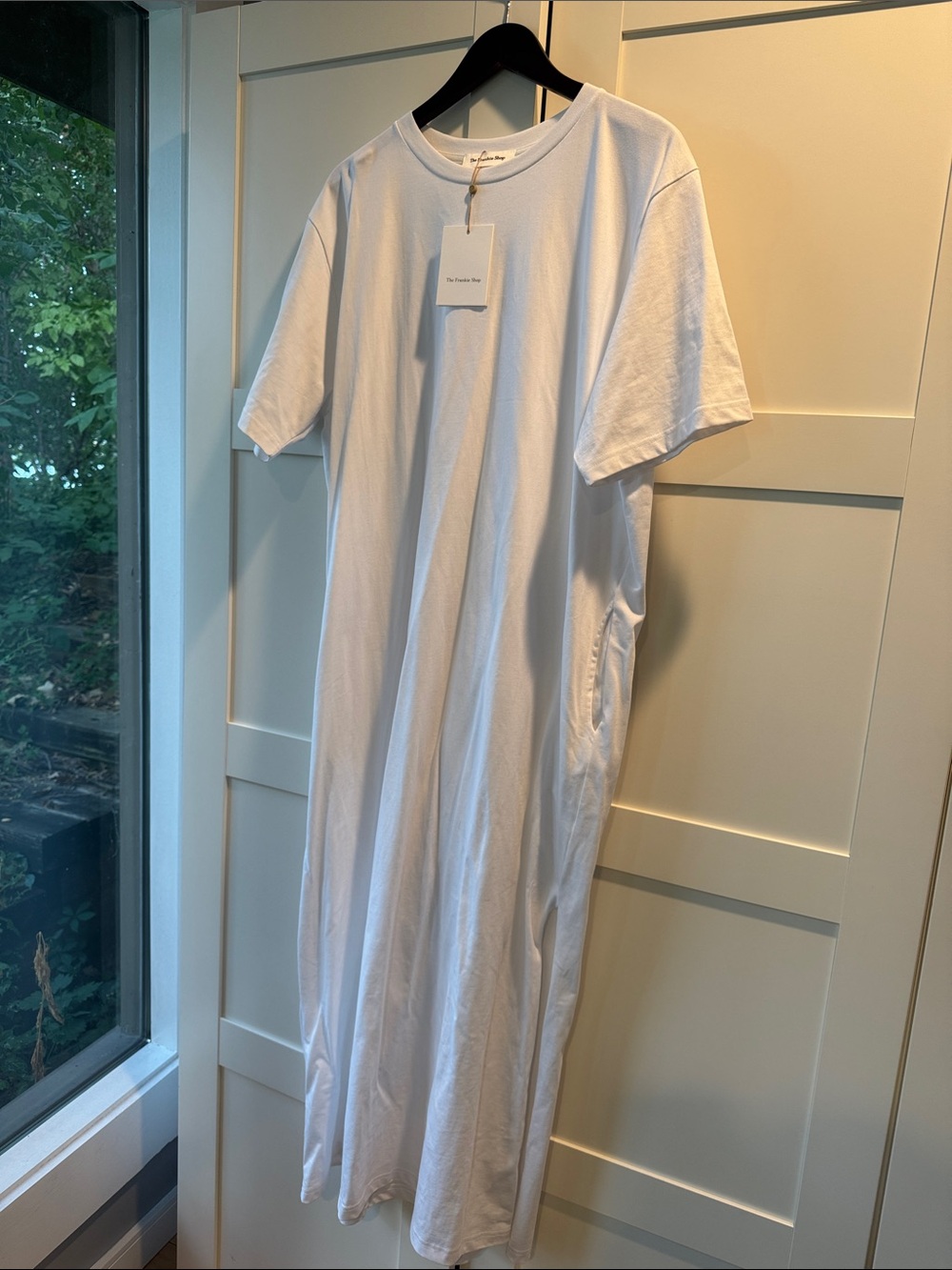 The Frankie Shop White Short-Sleeve Longline Tee